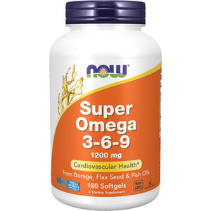 Kwasy Omega 3-6-9 NOW Foods Super Omega 3-6-9 1200 mg 180 softgels - Sklep Witaminki.pl