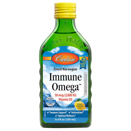 Kwasy Omega-3 Carlson Labs Immune Omega Lemon 250 ml - Sklep Witaminki.pl