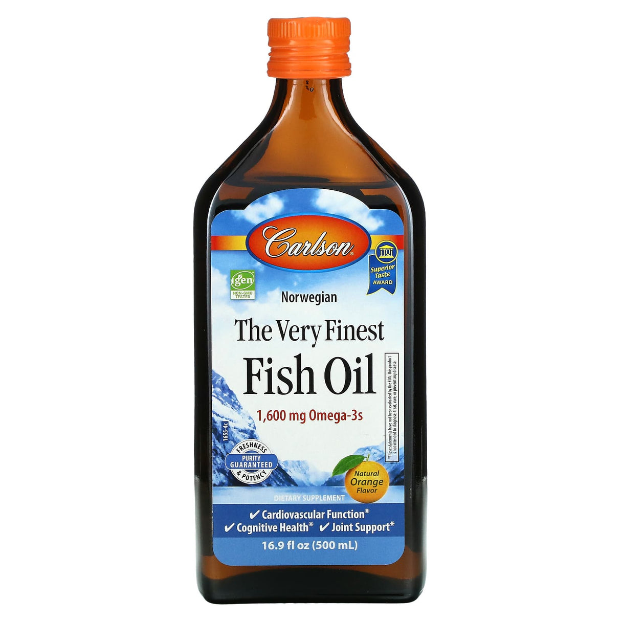 Kwasy Omega-3 Carlson Labs The Very Finest Fish Oil 1600mg Omega-3 500 ml Orange - Sklep Witaminki.pl