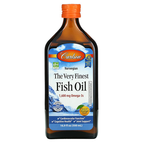 Kwasy Omega-3 Carlson Labs The Very Finest Fish Oil 1600mg Omega-3 500 ml Orange - Sklep Witaminki.pl
