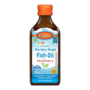 Kwasy Omega-3 dla Dzieci Carlson Labs Kid's The Very Finest Fish Oil 800mg Omega-3 200 ml Orange - Sklep Witaminki.pl