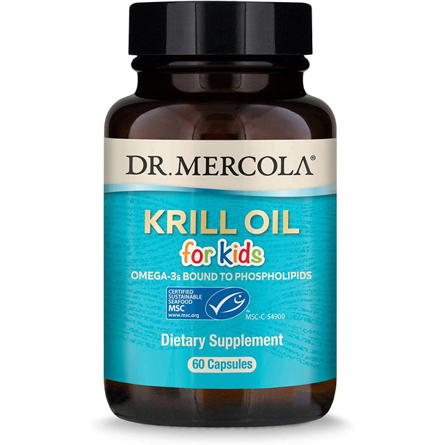 Kwasy Omega-3 dla Dzieci Dr. Mercola Krill Oil for Kids 60 caps - Sklep Witaminki.pl