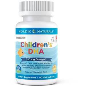 Kwasy Omega-3 dla Dzieci Nordic Naturals Children's DHA Softgels 90 softgels Truskawka - Sklep Witaminki.pl