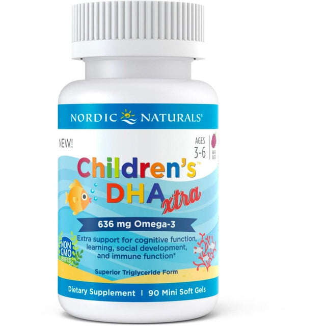 Kwasy Omega-3 dla Dzieci Nordic Naturals Children's DHA Xtra Softgels 90 softgels Jagoda - Sklep Witaminki.pl