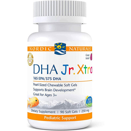 Kwasy Omega-3 dla Dzieci Nordic Naturals DHA Junior Xtra 90 softgels Berry - Sklep Witaminki.pl