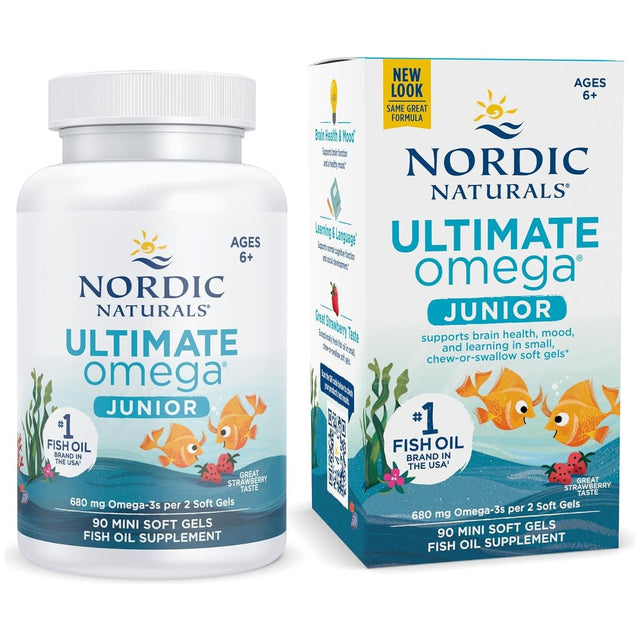 Kwasy Omega-3 dla Dzieci Nordic Naturals Ultimate Omega Junior 90 softgels - Sklep Witaminki.pl