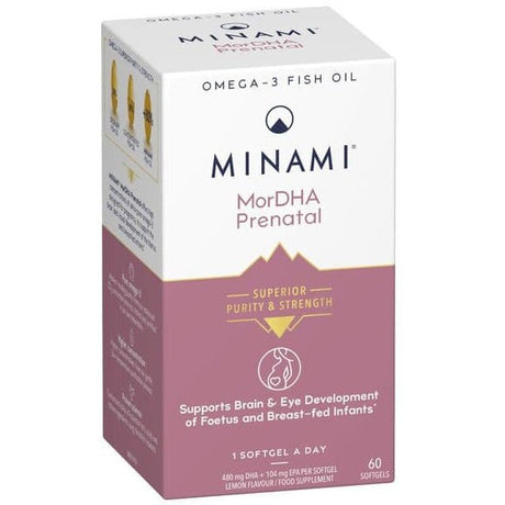 Kwasy Omega-3 dla kobiet w ciąży Minami MorDHA Prenatal 60 softgels - Sklep Witaminki.pl