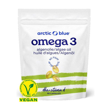 Kwasy Omega-3 dla Wegan Arctic Blue Algae Oil DHA with Vitamin D 90 vcaps - Sklep Witaminki.pl