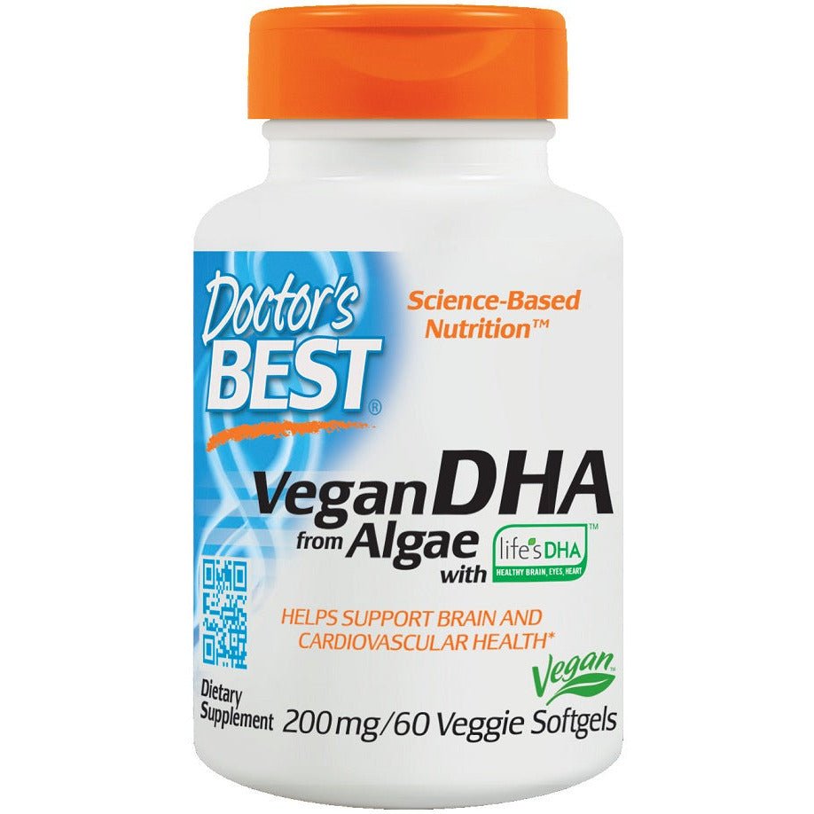 Kwasy Omega-3 dla Wegan Doctor's BEST Vegan DHA from Algae 200 mg 60 veggie softgels - Sklep Witaminki.pl