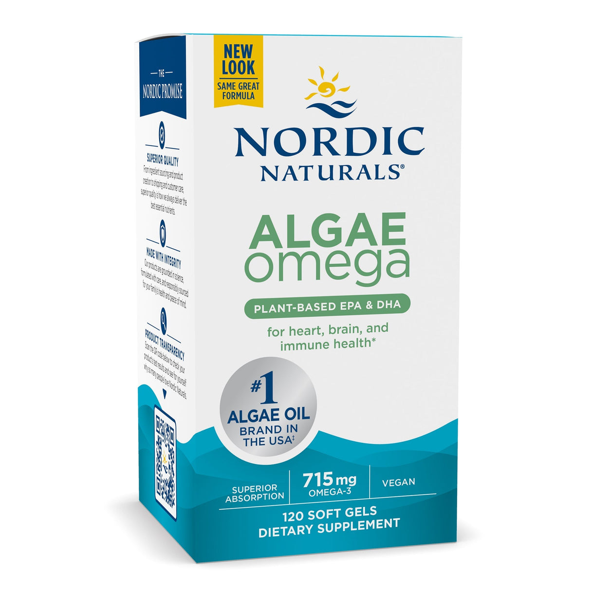 Kwasy Omega-3 dla Wegan Nordic Naturals Algae Omega 120 softgels - Sklep Witaminki.pl