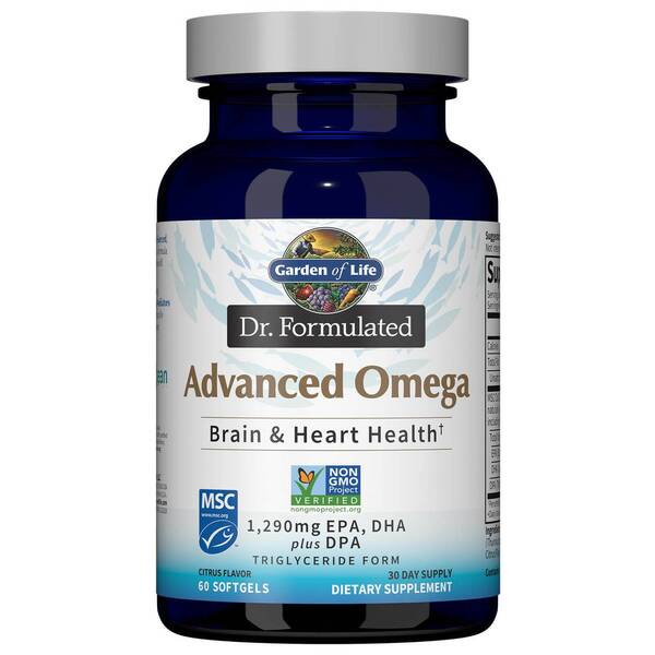 Kwasy Omega-3 Garden of Life Dr. Formulated Advanced Omega Citrus 60 softgels - Sklep Witaminki.pl