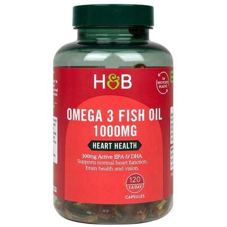 Kwasy Omega-3 Holland & Barrett Omega 3 Fish Oil 1000mg 120 caps - Sklep Witaminki.pl