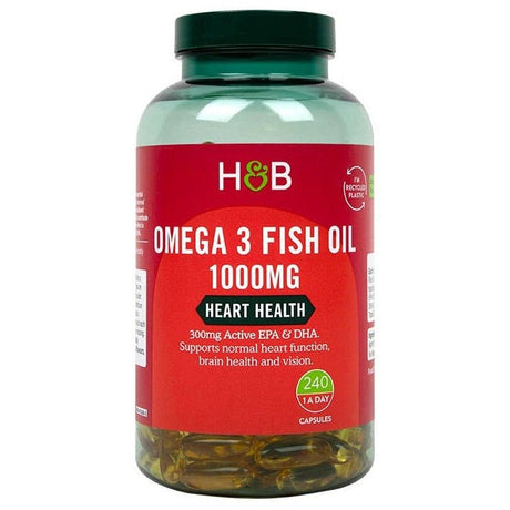 Kwasy Omega-3 Holland & Barrett Omega 3 Fish Oil 1000mg 240 caps - Sklep Witaminki.pl