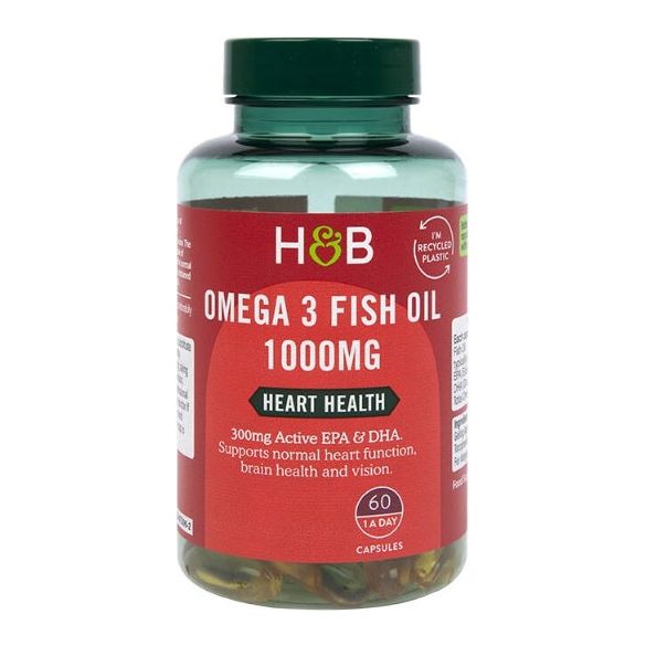 Kwasy Omega-3 Holland & Barrett Omega 3 Fish Oil 1000mg 60 caps - Sklep Witaminki.pl