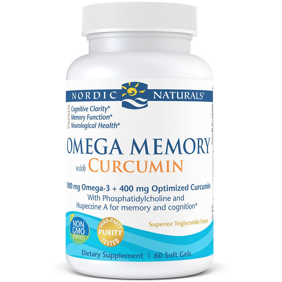 Kwasy Omega-3 na pamięć i koncentrację Nordic Naturals Omega Memory with Curcumin 60 softgels - Sklep Witaminki.pl