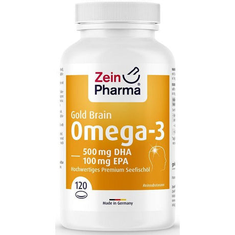 Kwasy Omega-3 na pamięć i koncentrację Zein Pharma Omega-3 Gold Brain Edition 120 softgels - Sklep Witaminki.pl