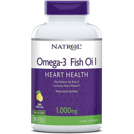 Kwasy Omega-3 Natrol Omega-3 Fish Oil 1000mg 150 softgels - Sklep Witaminki.pl