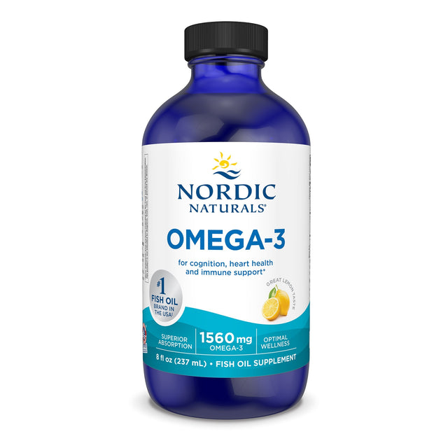 Kwasy Omega-3 Nordic Naturals Omega-3 Liquid 237 ml Cytryna - Sklep Witaminki.pl