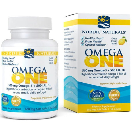 Kwasy Omega-3 Nordic Naturals Omega ONE 560mg 30 softgels Lemon - Sklep Witaminki.pl