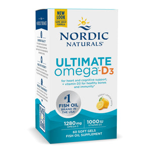 Kwasy Omega-3 Nordic Naturals Ultimate Omega-D3 Softgels 60 softgels Cytryna - Sklep Witaminki.pl