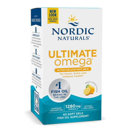 Kwasy Omega-3 Nordic Naturals Ultimate Omega Fish Softgels 60 fish softgels Cytryna - Sklep Witaminki.pl