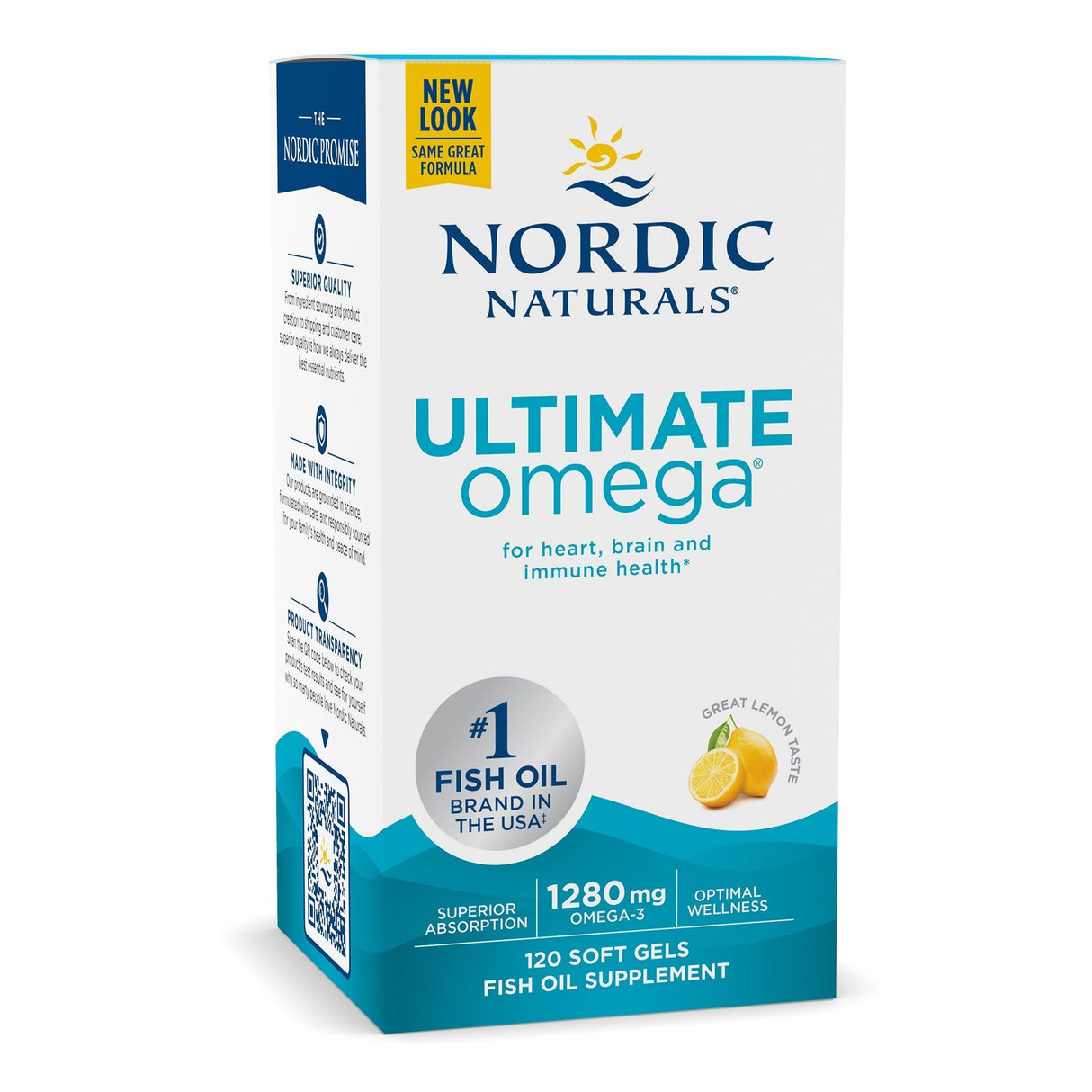 Kwasy Omega-3 Nordic Naturals Ultimate Omega Softgels 120 softgels Cytryna - Sklep Witaminki.pl