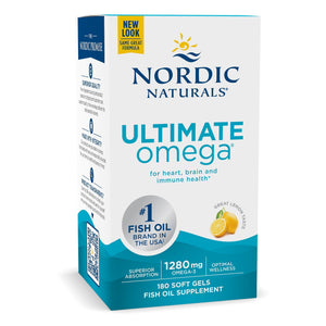 Kwasy Omega-3 Nordic Naturals Ultimate Omega Softgels 180 softgels Cytryna - Sklep Witaminki.pl