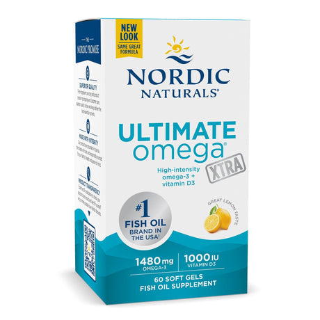 Kwasy Omega-3 Nordic Naturals Ultimate Omega Xtra Softgels 60 softgels Cytryna - Sklep Witaminki.pl