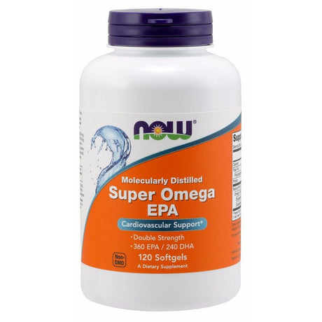 Kwasy Omega-3 NOW Foods Super Omega EPA Molecularly Distilled 120 softgels - Sklep Witaminki.pl