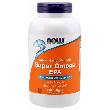 Kwasy Omega-3 NOW Foods Super Omega EPA Molecularly Distilled 240 softgels - Sklep Witaminki.pl