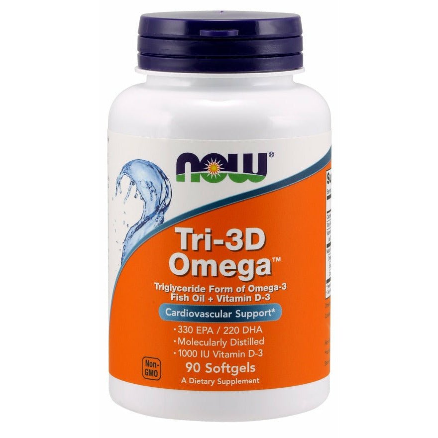 Kwasy Omega-3 NOW Foods Tri-3D Omega 90 softgels - Sklep Witaminki.pl