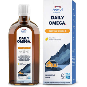 Kwasy Omega-3 Osavi Daily Omega 1600mg Omega 3 Cytryna 250 ml - Sklep Witaminki.pl