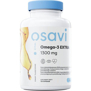 Kwasy Omega-3 Osavi Omega-3 Extra 1300mg Cytryna 120 softgels - Sklep Witaminki.pl