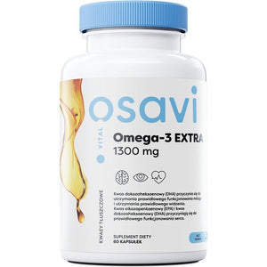 Kwasy Omega-3 Osavi Omega-3 Extra 1300mg Cytryna 60 softgels - Sklep Witaminki.pl