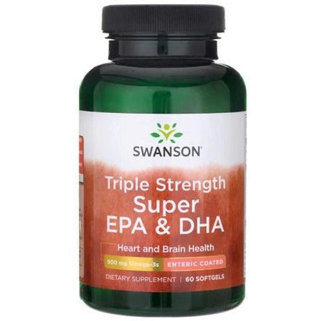 Kwasy Omega-3 Swanson Triple Strength Super EPA & DHA 900 mg 60 softgels - Sklep Witaminki.pl