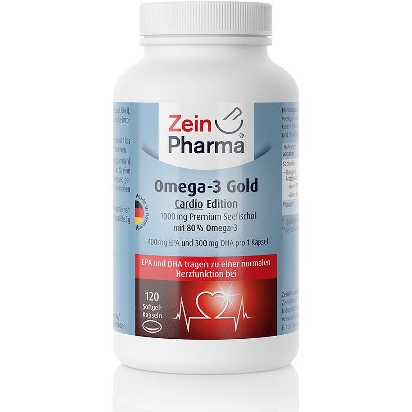 Kwasy Omega-3 Zein Pharma Omega-3 Gold Cardio Edition 1000mg 120 caps - Sklep Witaminki.pl