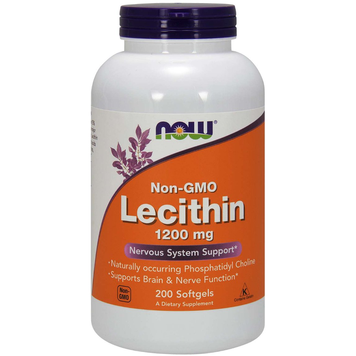 Lecytyna Sojowa NOW Foods Lecithin 1200 mg Non-GMO 200 softgels - Sklep Witaminki.pl