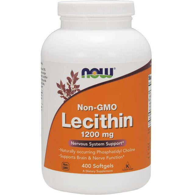 Lecytyna Sojowa NOW Foods Lecithin 1200 mg Non-GMO 400 caps - Sklep Witaminki.pl