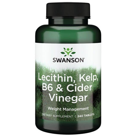Lecytyna Sojowa Swanson Lecithin Kelp B-6 & Cider Vinegar 240 tabs - Sklep Witaminki.pl