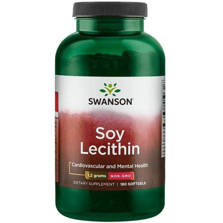 Lecytyna Sojowa Swanson Soy Lecithin 1200 mg 180 caps - Sklep Witaminki.pl