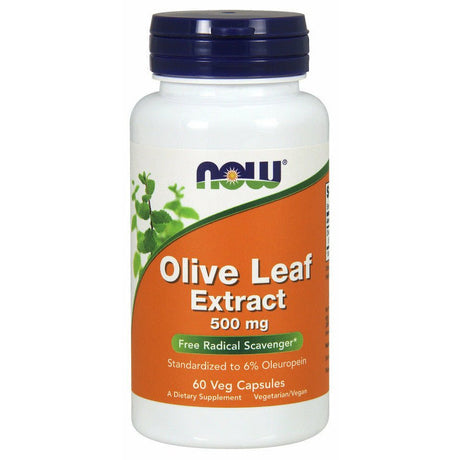 Liść Oliwny NOW Foods Olive Leaf Extract 500 mg 60 vcaps - Sklep Witaminki.pl