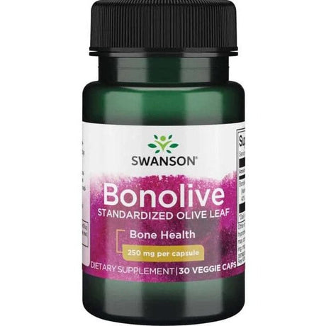 Liść Oliwny Swanson Bonolive Standardized Olive Leaf 250 mg 30 vcaps - Sklep Witaminki.pl