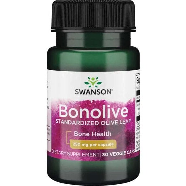 Liść Oliwny Swanson Bonolive Standardized Olive Leaf 250 mg 30 vcaps - Sklep Witaminki.pl