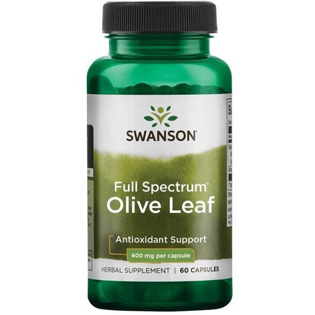 Liść Oliwny Swanson Full Spectrum Olive Leaf 400 mg 60 caps - Sklep Witaminki.pl
