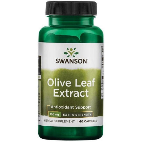 Liść Oliwny Swanson Olive Leaf Extract 750 mg Super Strength 60 caps - Sklep Witaminki.pl