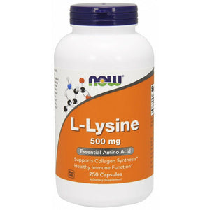 Lizyna NOW Foods L-Lysine 500 mg 250 vcaps - Sklep Witaminki.pl