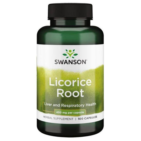 Lukrecja Swanson Licorice Root 450 mg 100 caps - Sklep Witaminki.pl