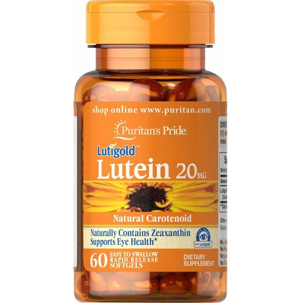 Luteina Puritan's Pride Lutein 20 mg 60 softgels - Sklep Witaminki.pl