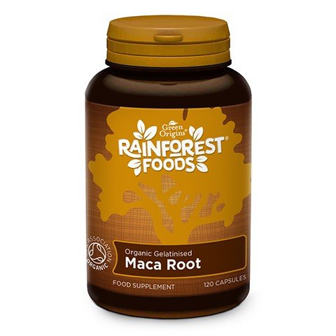 Maca Rainforest Foods Organic Maca Root Capsules 120 caps - Sklep Witaminki.pl