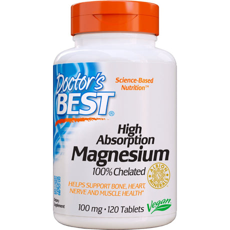 Magnez Doctor's BEST High Absorption Magnesium 100 mg 120 tabs - Sklep Witaminki.pl